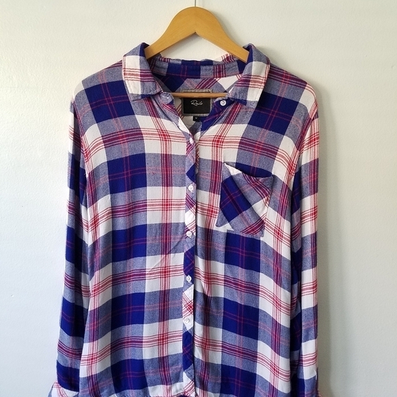 Rails Essential Plaid Button Front Checkered Longsleeve Soft Comfy Casual Shirt - Picture 3 of 10